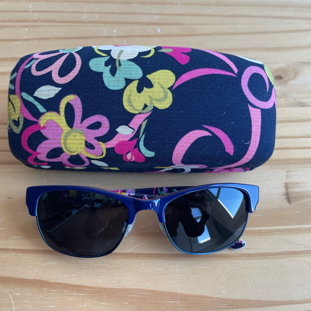 Vera Bradley Blue Sunglasses with Floral Case